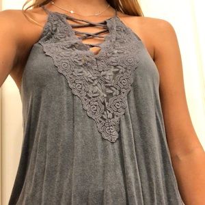 American Eagle Gray Blouse